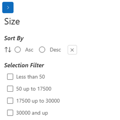DMS Next 2025.08 > Search > Filter > Size
